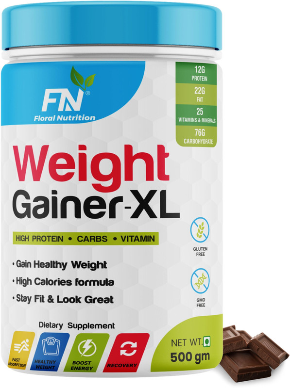 Floral Nutrition Weight Gainer/Maas Gainer for Muscle Gainer - Men Women Weight Gainers/Mass Gainers(500 g, Rich Chocolate)