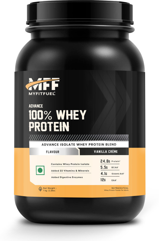 MyFitFuel MFF Advance 100% Whey Protein Whey Protein(1 kg, Vanilla Creme)