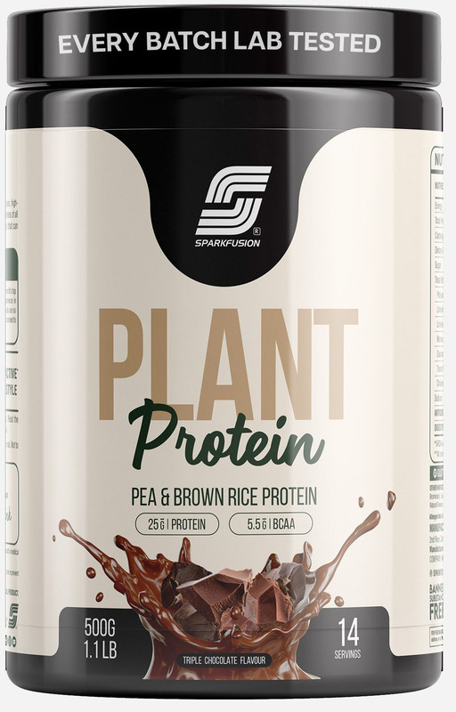 Sparkfusion Vegan Plant Protein Powder Essential Amino Acids Chocolate Flavour 500gm(Unisex) Protein Shake(500 g, Chocolate)
