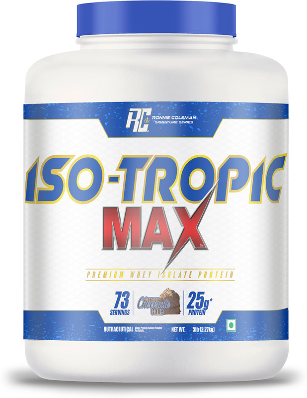 Ronnie Coleman Signature Series Iso-Tropic Max | Premium Whey Isolate Powder Whey Protein(2.27 kg, German Chocolate Cake)