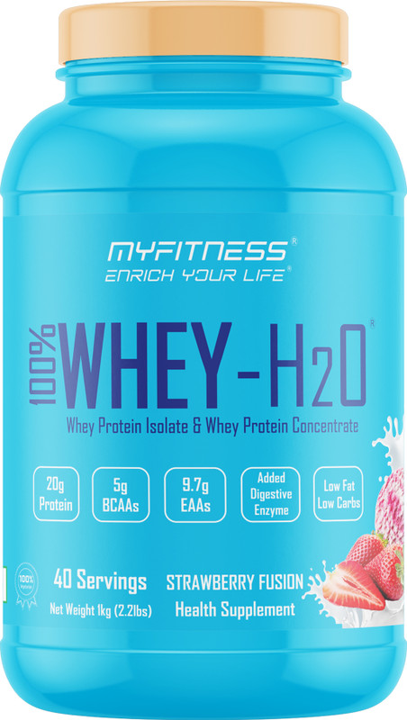 MYFITNESS 100% Whey H2O Strawberry Fusion 1kg Whey Protein(1 kg, Strawberry Fusion)
