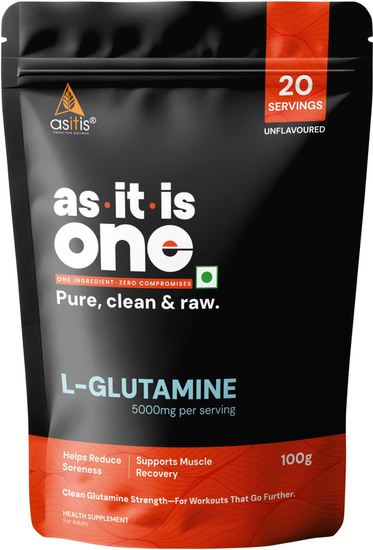 AS-IT-IS Nutrition One L Glutamine(100 g, Unflavoured)
