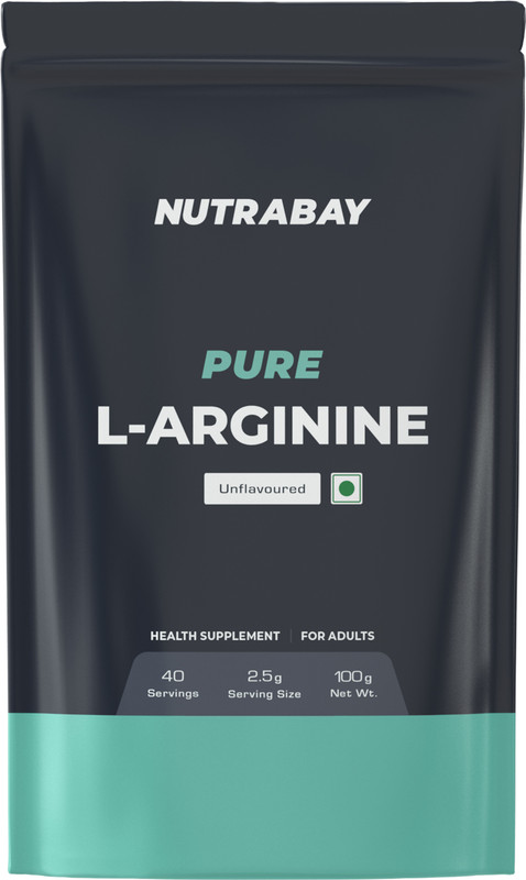 Nutrabay Pure 100% L-Arginine Powder - Muscle Building Amino Acid, Faster Recovery, Pre Workout(100 g, Unflavoured)