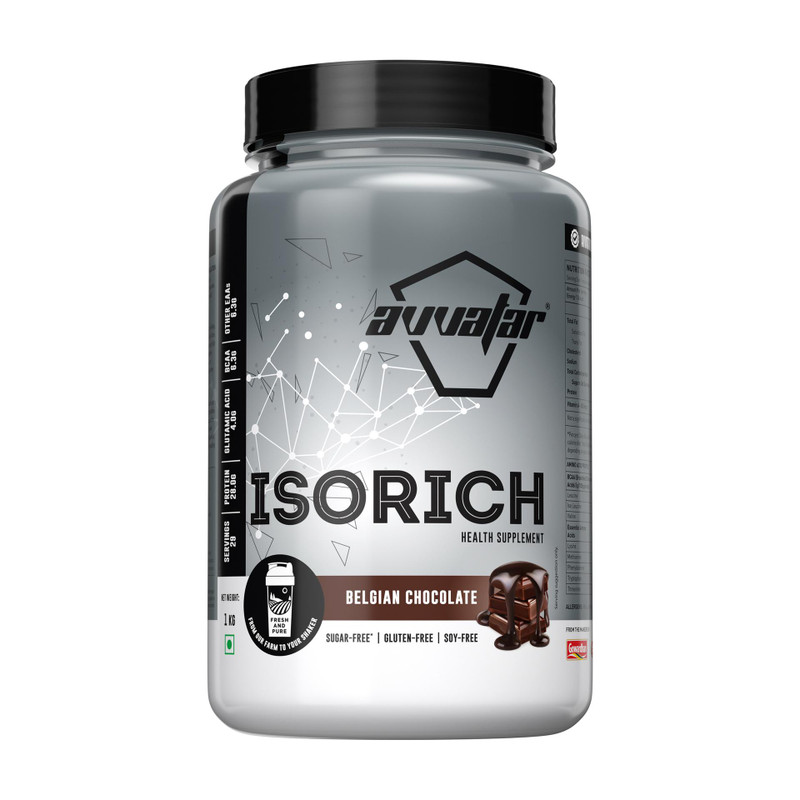 Avvatar Isorich (Isolate) Whey Protein(1 kg, Belgian Chocolate)