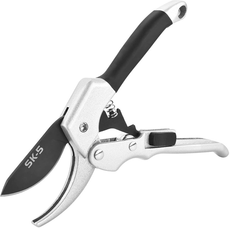 QUEBLISS Garden Sharp Cutter Pruners Scissor,Heavy Duty Plant Cutter Garden Scissors Heavy Duty Plant Cutter Garden Scissors Plant Branch Cutter 8 inch Bypass Pruner(Manual)