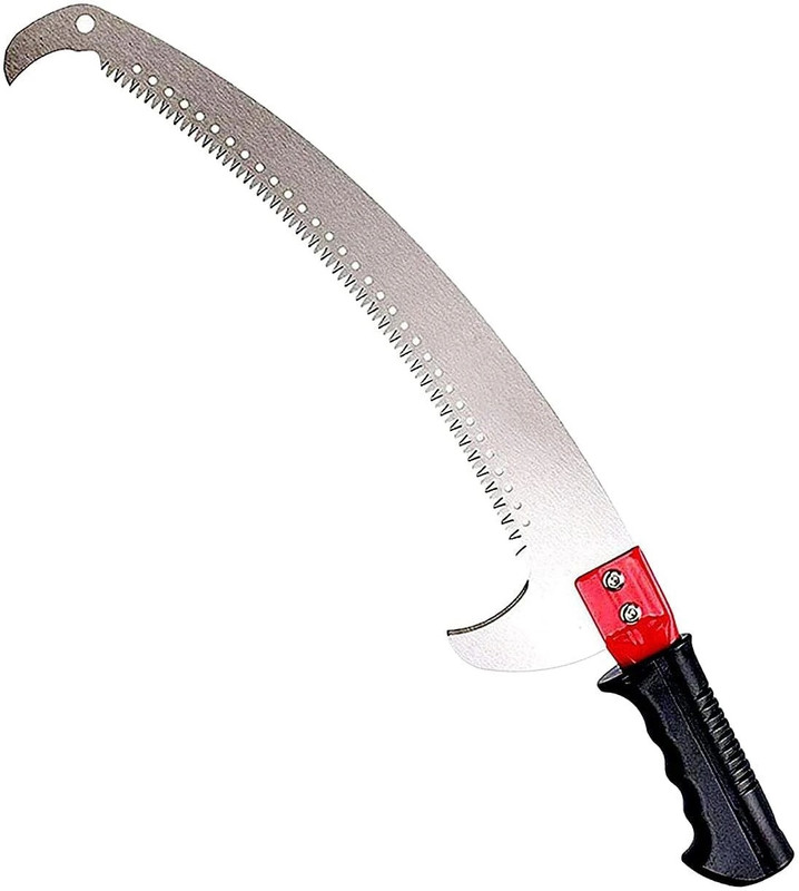 NIKTION Pruning Saw - 1 Pc (23 inch) | Pruning Saw with pole fixing slot Curved Blade Hand Saw | Professional Pruning Saw with Hook Chain Saw Pruner(Manual)