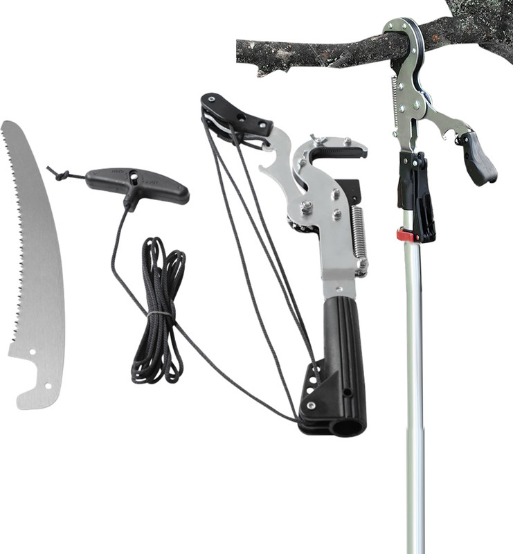 Verilux Manual Pole Pruner Head SK5 Steel with 5 Meter Pull Cord Manual Pole Pruner Blade Head Heavy Duty SK5 Steel with 5 Meter Pull Cord Pruner Bypass Pruner(Manual)