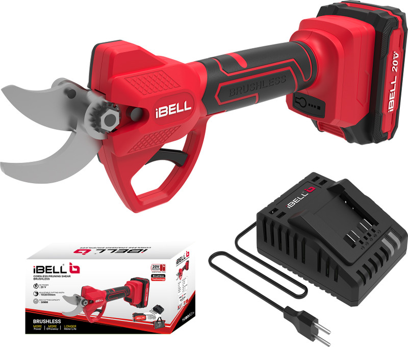 iBELL One Power Series Pruning Shear BP32-30 with 2Ah Battery , 3A Charger , Tree Cutter, Garden Tools, Garden Scissor, Flower Cutter, Wood Cutter, Bypass Pruner(Cordless)