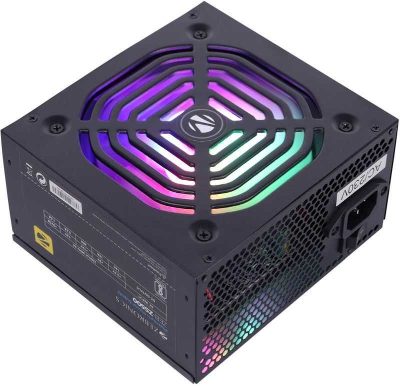 ZEBRONICS Zeb-VS550Z 550 Watts Gaming PSU with 4 SATA Cables(Black)