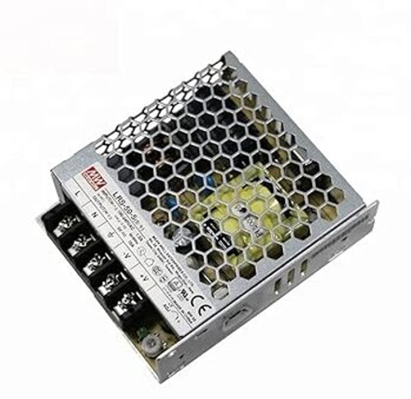 TECHNEXA Mean Well SMPS LRS-50-12 (12V 4.2A ? 50.4W) Metal Power Supply 350 Watts Computer PSU with 0 SATA Cables(Black)