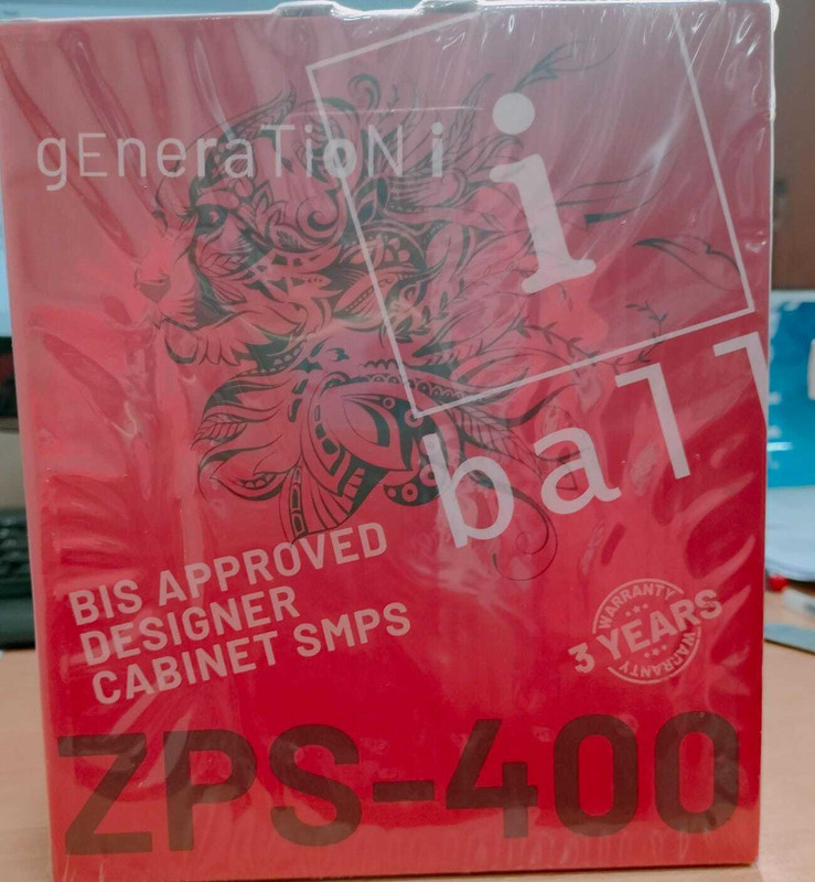 iBall ZPS-400 400 Watts Computer PSU with 3 SATA Cables(Black)