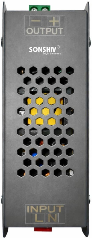 SONSHIV 12V 10A SMPS CONTROLLER 60 Watts Computer PSU with 3 SATA Cables(Grey)