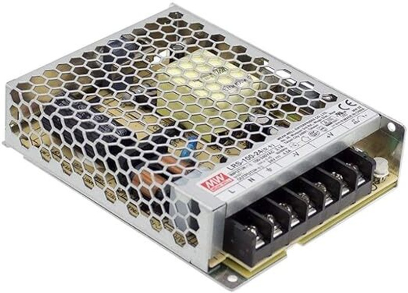 TECHNEXA MEN WELL Metal Power Supply: LRS-100-24, 100W 24VDC 100 Watts Computer PSU with 0 SATA Cables(Silver)