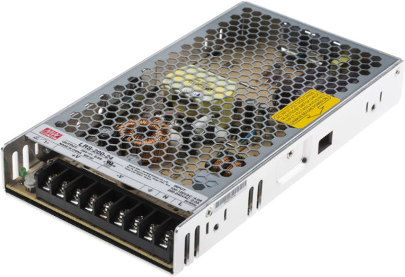 Mean Well LRS-200-24 , 24 Volt 10 Amp power supply 200 Watts Computer PSU with 0 SATA Cables(Silver)
