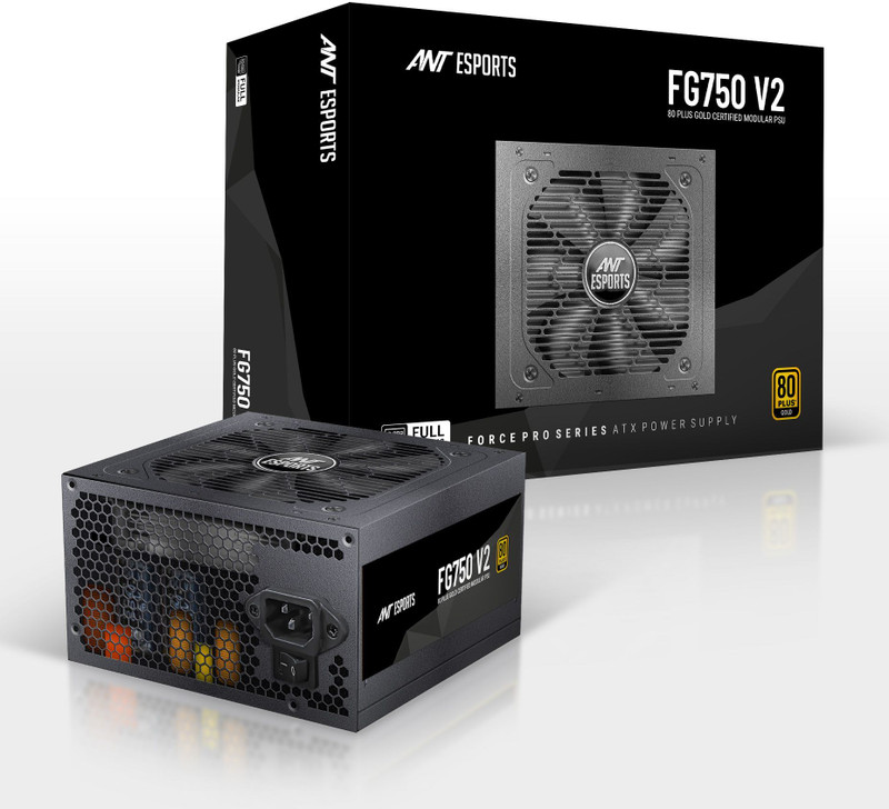 Ant Esports FG650 V2 80 Plus Gold Certified Modular Gaming Power Supply I 120mm Silent Fan 650 Watts Gaming PSU with 6 SATA Cables(Black)
