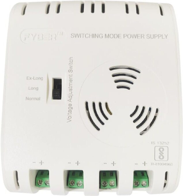 FYBER SMPS for CCTV Camera 4 Channel Power Supply 12 Volt Suitable for HD Analog 12 Watts Computer PSU with 0 SATA Cables(Multicolor)