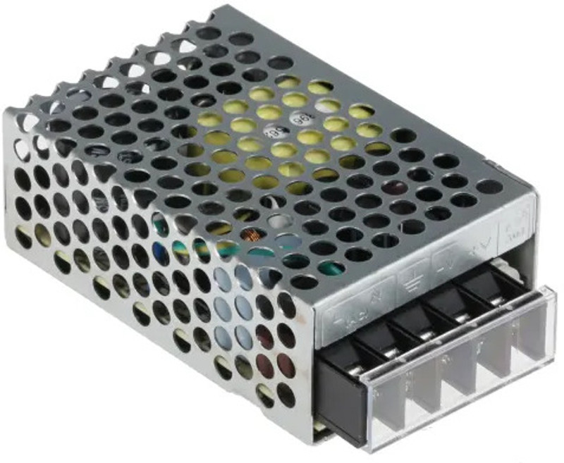 Mean Well Switching Power Supply, LRS-100-24, 24V dc, 4.5A, 108W, 1 Output 100 Watts Computer PSU with 0 SATA Cables(Silver)
