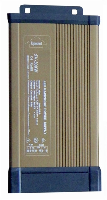 AL QURAISH 5V 60A 300Watt SMPS RAINPROOF POWER SUPPLY 300 Watts Computer PSU with 2 SATA Cables(Silver)