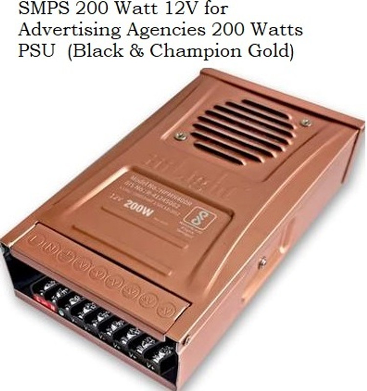 EASTRA PREMIUM QUALITY SMPS 200 Watt 12V for Advertising Agencies Power Supply 200 Watts Computer PSU with 2 SATA Cables(Gold)