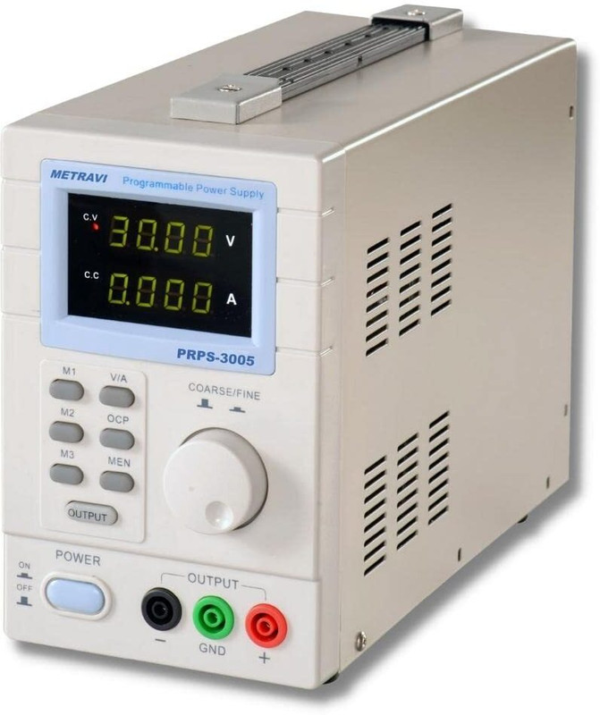 Metravi PRPS-3005 Programmable DC Regulated Power Supply 30V 5A Output 360 Watts Server PSU with 7 SATA Cables(White)