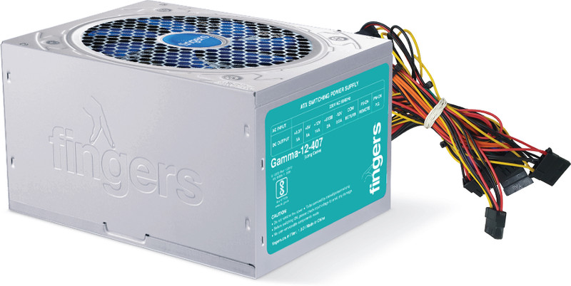 FINGERS Gamma-12-407 Long Cable 250 Watts Computer PSU with 3 SATA Cables(Galvanized)