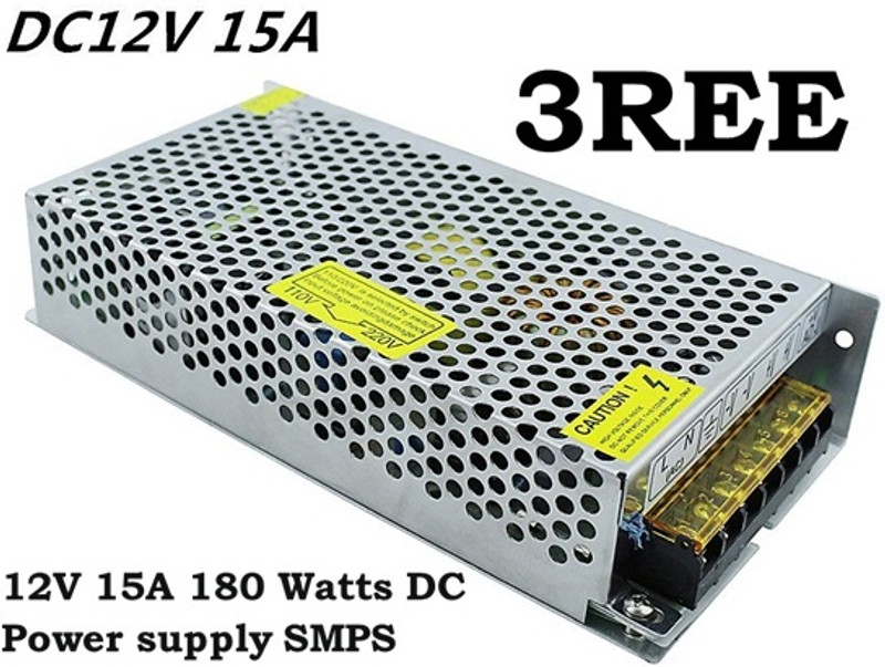 3REE 12V 15A 180W Switch Power Supply 180 Watts Computer PSU with 2 SATA Cables(Gold)