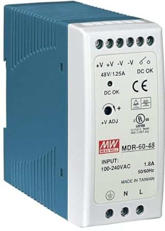 Mean Well MDR-60-48 60 Watts Computer PSU with 0 SATA Cables(White)