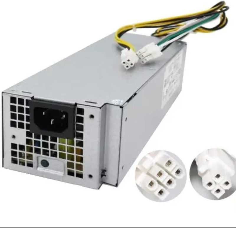 Refurbish Dell SMPS 6pin 4pin 260 Watts Computer PSU with 0 SATA Cables(Silver)