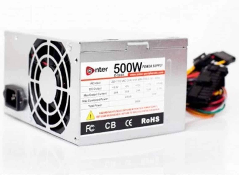 DEVBHOOMI DB- 500-Watt Computer Power Supply With 1.5 mtr power cord. 500 Watts Computer PSU with 4 SATA Cables(Silver)