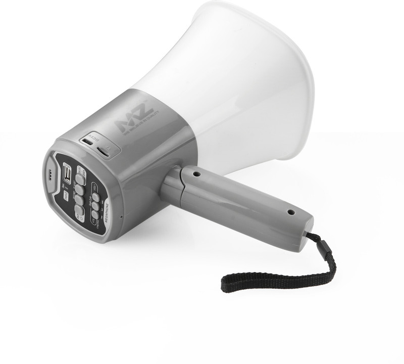 MZ MIC 14B (RECHARGEABLE HANDHELD MEGAPHONE) 450W Power,2400mAh Battery, 500m Range with Talk/Record/Music/U Disk/Bluetooth/Siren/Multi-voice Sounds Indoor, Outdoor PA System(450 W)