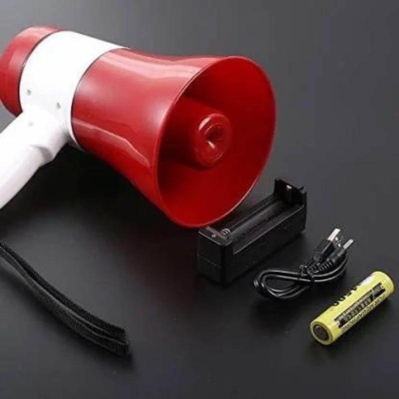 WON Handheld Megaphone Speaker Handheld Megaphone 30W Portable Horn Recorder with Bluetooth Outdoor PA System(30 W)