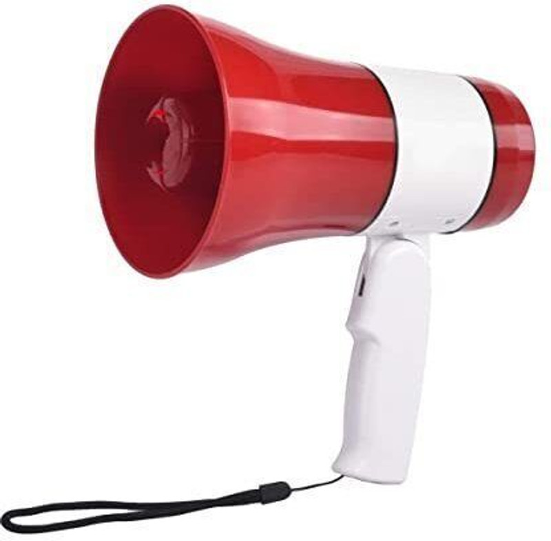 Adiohub Portable Megaphone Bullhorn 40 Watt Power Megaphone Speaker Voice and Siren Portable Megaphone Bullhorn 40 Watt Power Megaphone Speaker Voice and Siren Outdoor PA System(40 W)