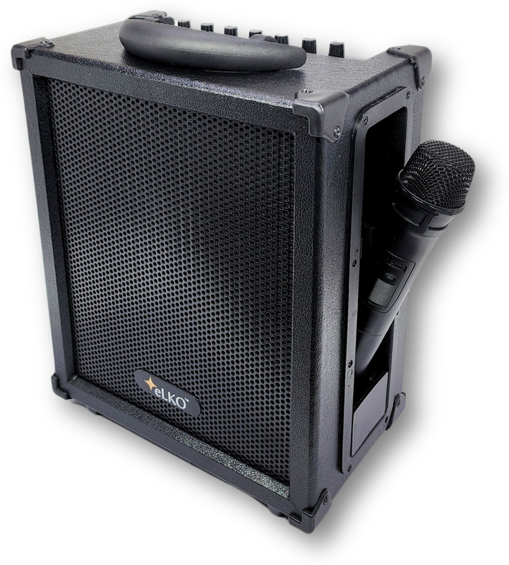 ELKO ™eLKO™CE-30 P.A. Cube Amplifier| Bluetooth|Guitar|Karaoke| Professional P.A. Amplifier with U.H.F Cordless Mic Indoor, Outdoor PA System(40 W)