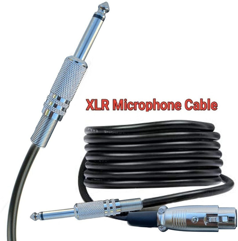BALRAMA 6.5mm Stereo Jack Plug to 3 pin XLR Female Socket Mic Extension Cable Cord Wire Indoor PA System(100 W)