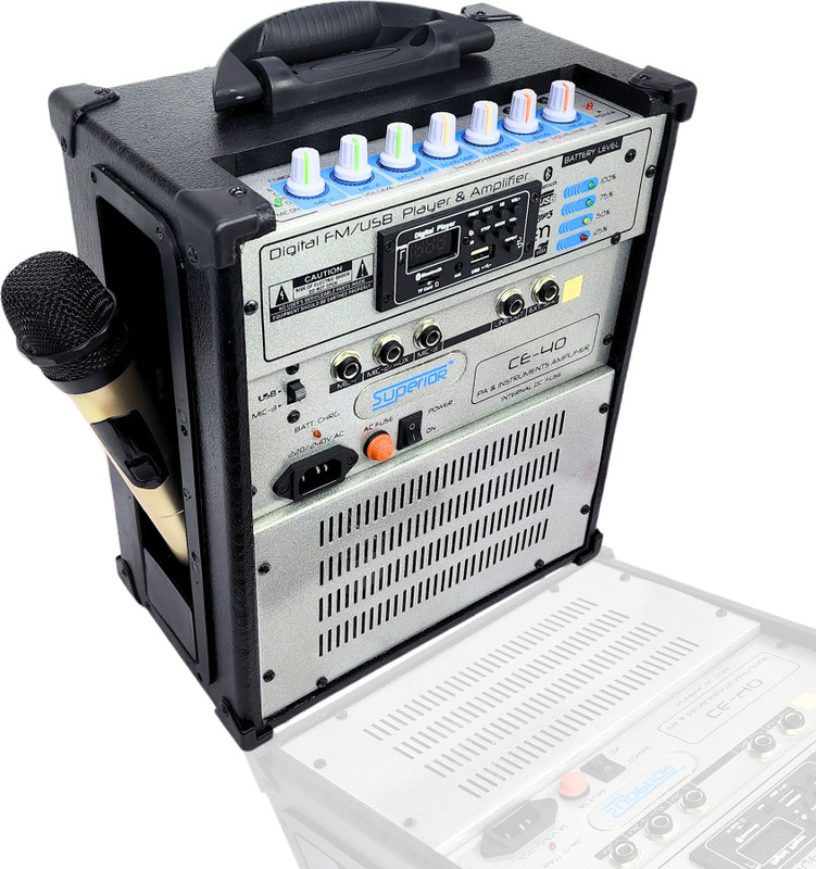 Superior ™ CUBE-40 P.A. Digital Portable Cube Amplifier|Karaoke|Bluetooth|AUX| CUBE-40B Indoor, Outdoor PA System(40 W)