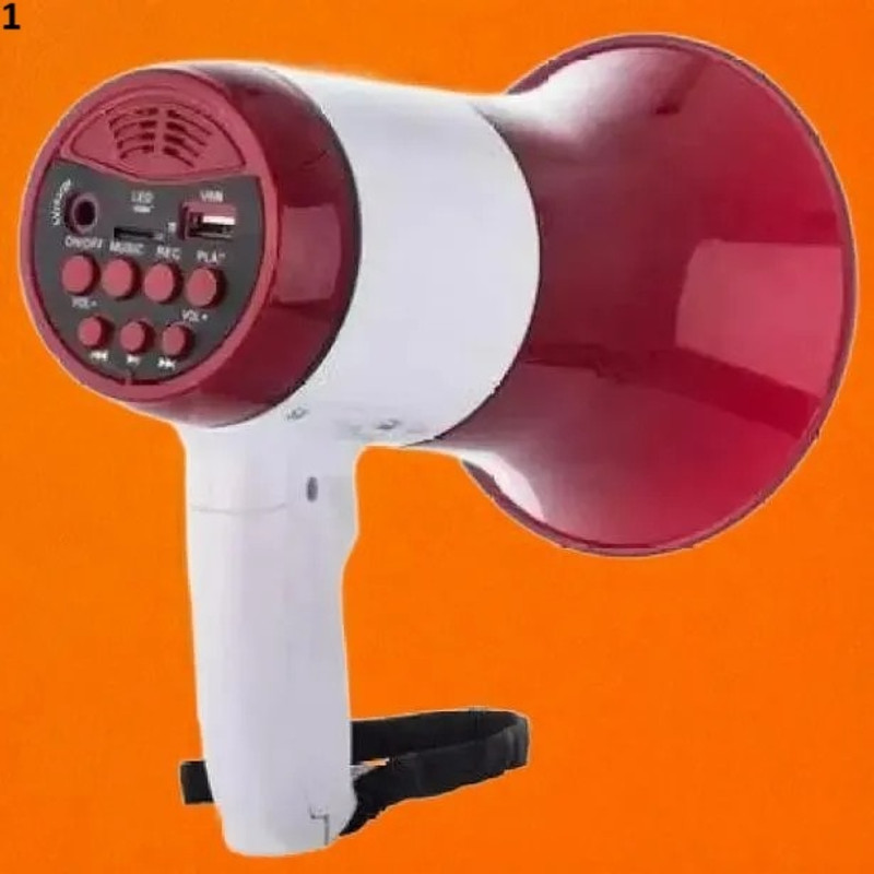 Bydye A1298 Mic 11 Powerful and Lightweight Loud Megaphone Speaker with Built In Mic Indoor, Outdoor PA System(1000 W)