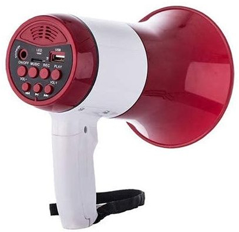 SINGHALTRADE Handheld Rechargeable Megaphone, for Indoor, Outdoor PA System Indoor, Outdoor PA System(60 W)