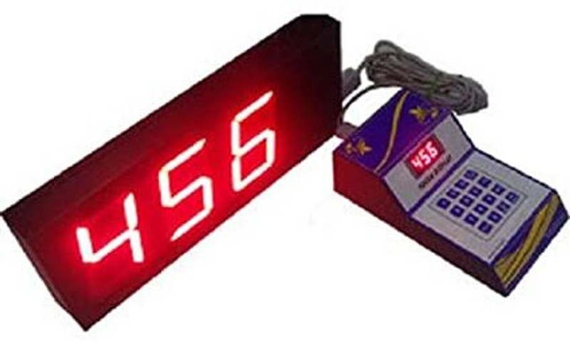 MME 4inch Digit token calling machine/token display machine big token display system(Ring Bell Model) Indoor, Outdoor PA System(15 W)