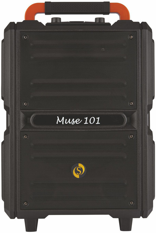Studiomaster Muse-101 Trolley Speaker| 2wireless Mic, Recording, SingAlong Feature &Bluetooth Indoor, Outdoor PA System(50 W)