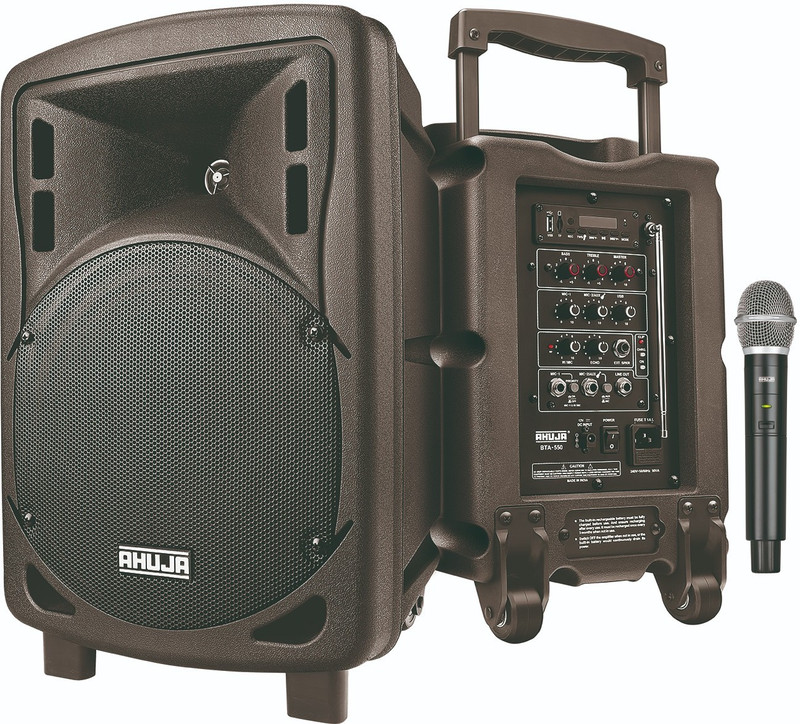 Ahuja BTA 550 BTA-550 portable speaker with wireless mic, Bluetooth, Recording & USB option Indoor, Outdoor PA System(30 W)
