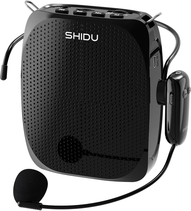 Shidu S615 Mini Voice Amplifier with UHF Wireless Microphone Headset S615 Outdoor PA System(10 W)