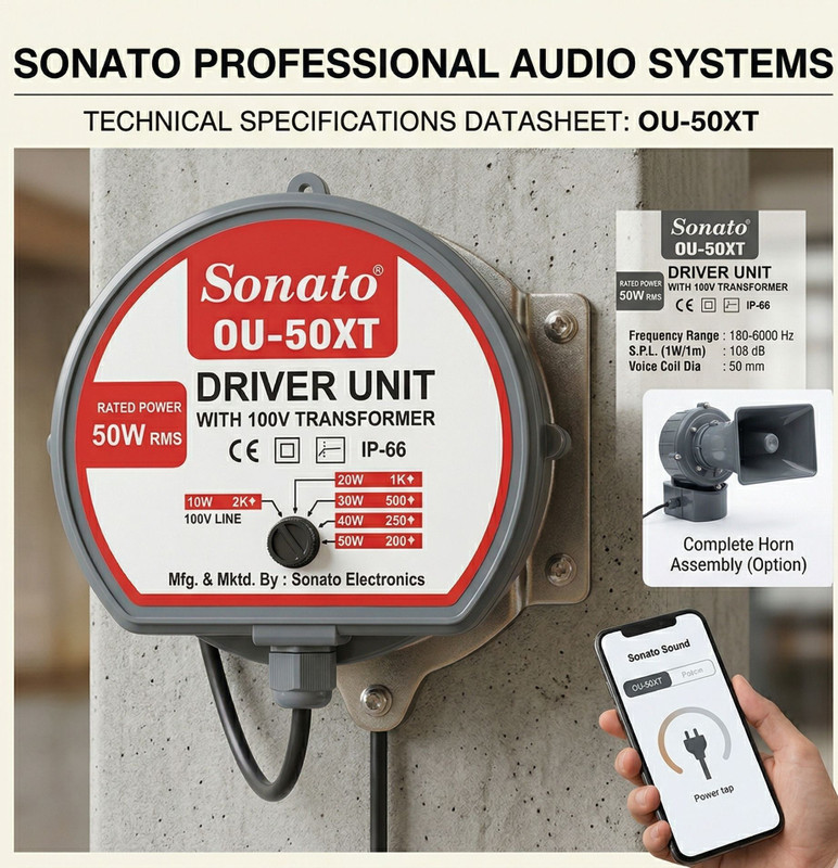 Sonato PA Driver Unit OU 50 XT Indoor PA System(50 W)