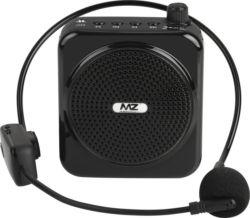 MZ M62VP (MULTIMEDIA DIGITAL AUDIO PLAYER) Public Announcement System, Portable Voice Amplifier with wired Mic, 1200mAh Battery & 8 hrs playtime Indoor, Outdoor PA System(5 W)