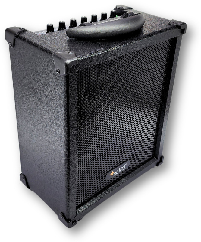 ELKO ™eLKO™Professional Series Cube Amplifier|UHF 1 Wireless and 3 Wired Mic Supports |Karaoke|AUX|P.A. Amplifier with U.H.F Cordless Mic Indoor, Outdoor PA System(40 W)