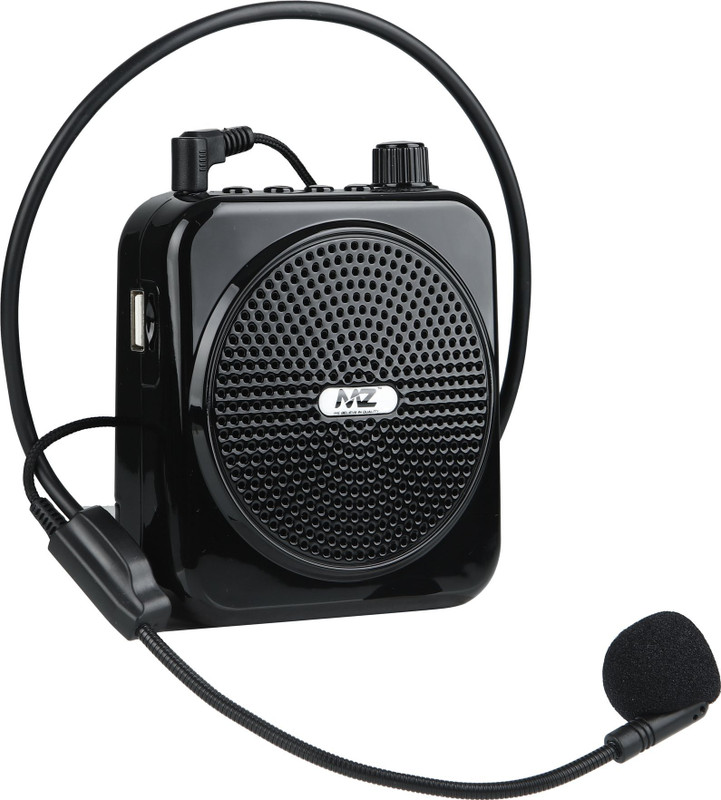 MZ M62VP (MULTIMEDIA DIGITAL AUDIO PLAYER) Public Announcement System, Portable Voice Amplifier with wired Mic, 1200mAh Battery & 8 hrs playtime Indoor, Outdoor PA System(5 W)