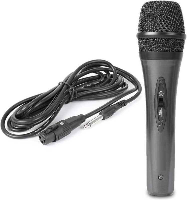 GoodsBazaar Dynamic Cardioid XLR Unidirectional Microphone for Solo Vocals & Karaoke EAS-111 Karaoke Vocal Sound Microphone with 1.5m Xlr Cable Singing Mic Cardioid Studio Indoor, Outdoor PA System(1 W)