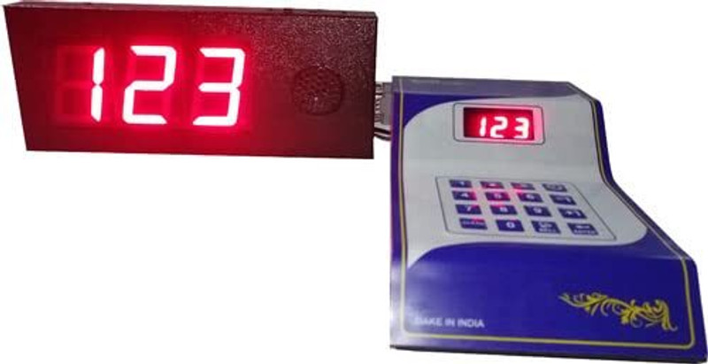 MME 4inch Digit token calling machine/token display machine big token display system with Voice Announcement(Hindi & English Announcement) Indoor, Outdoor PA System(15 W)