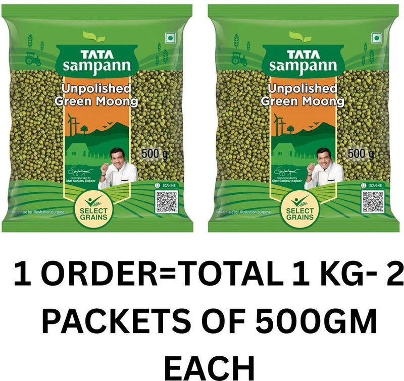 Tata Sampann Green Moong Dal (Whole)(1 kg)