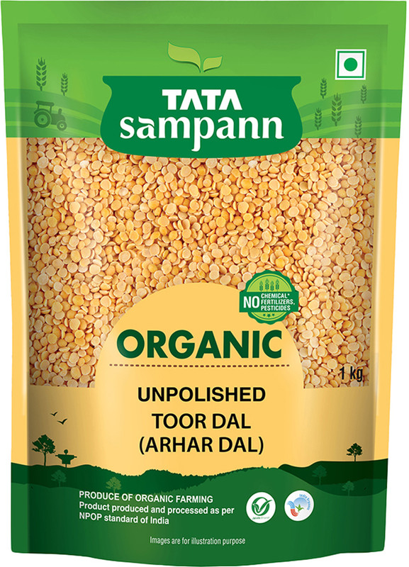 Tata Sampann Organic Yellow Toor/Arhar Dal (Split)(1 kg)