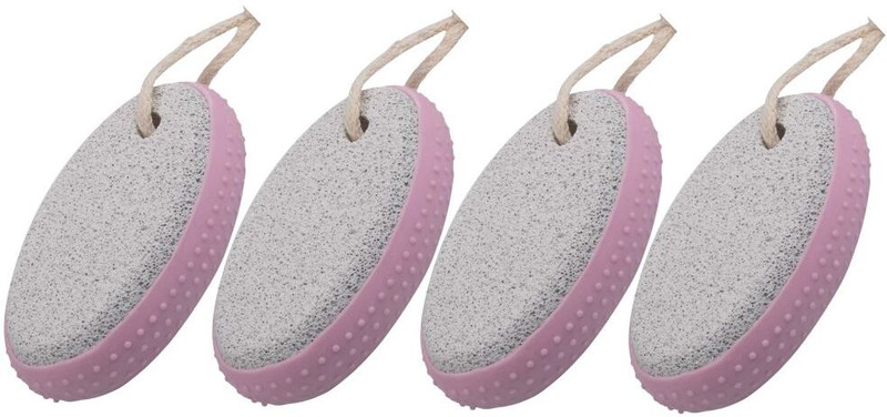 FOLELLO Natural Pumice Stone - Foot Scrubber for Dead Skin and Callus Removal - 4 Piece